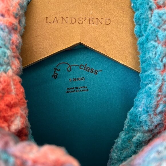 Art Class Teddy Bear Jacket Girls Small 6/6x Full Zip Colorful Southwestern - Picture 2 of 4